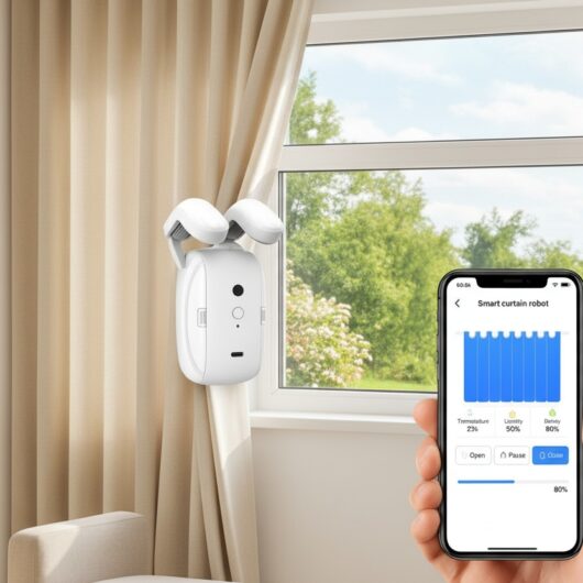 Remote Controlled Curtain Opener - Durable Living Room Accessory, Remote Included, Single or Double Option | Wowcher