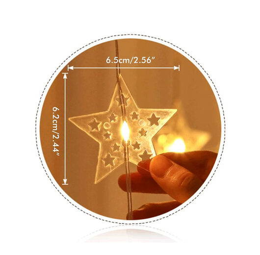 USB LED Star String Lights - Remote Control, Energy Efficient, Indoor/Outdoor, 3m or 6m | Wowcher